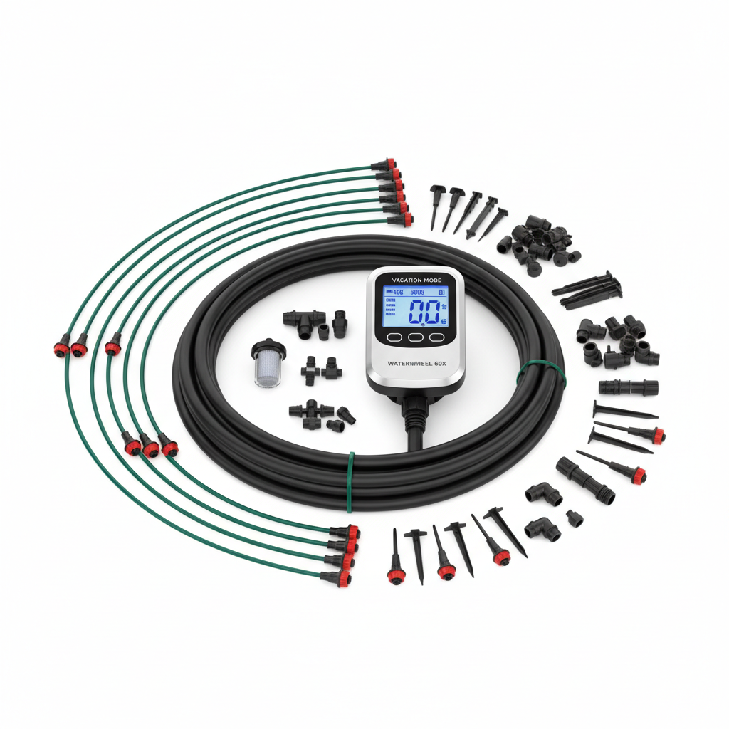 Automatisches Tropf-Bewässerungssystem (60 Pflanzen) — Urlaubsbewässerung
